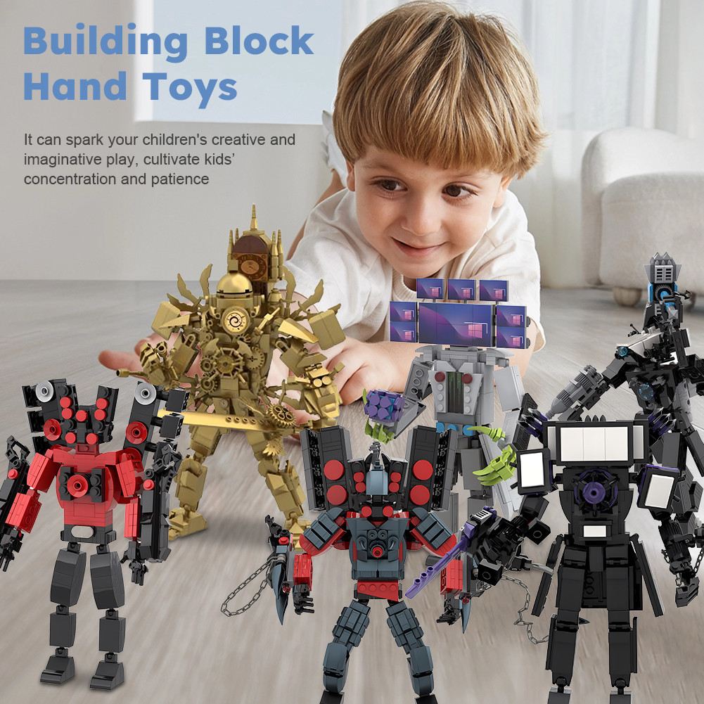 Skibidi Toilet Titan TV Man Titan TV Man Murah Titan TV Man Upgrade Model Building Blocks Gifts