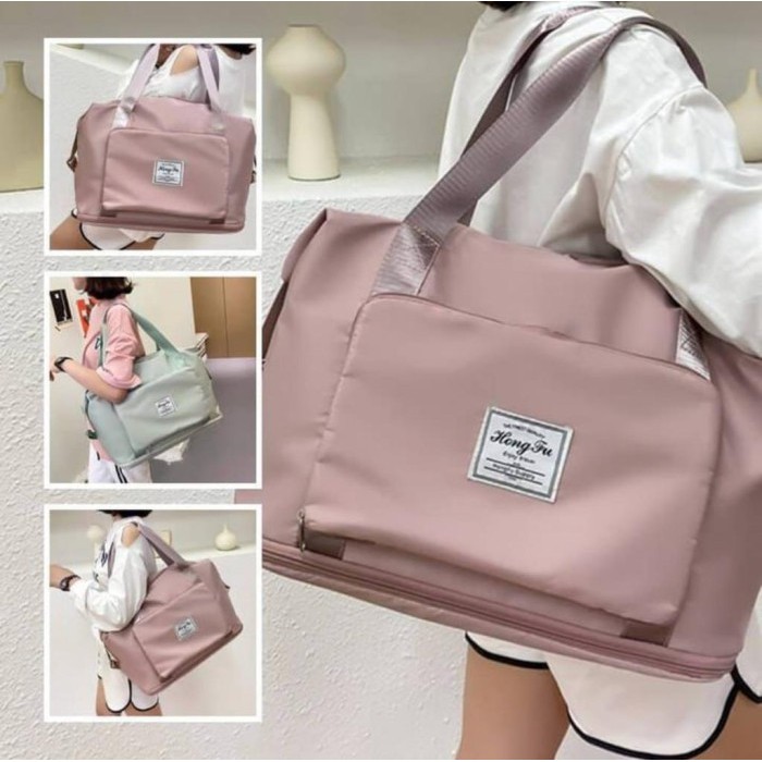 Berkualitas-[Terjangkau] TAS TRAVEL BAG JINJING DUFFLE TAS GYM FITNESS TAS TRAVEL LIPAT JUMBO - Hija