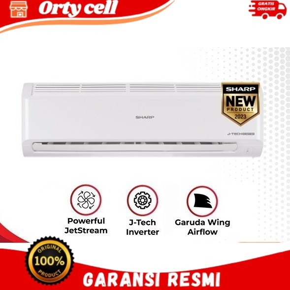 AC SHARP 1PK AH-X 10zy INVERTER GARANSI RESMI - Two-Way Auto Swing  10 Years Warranty Compressor R32