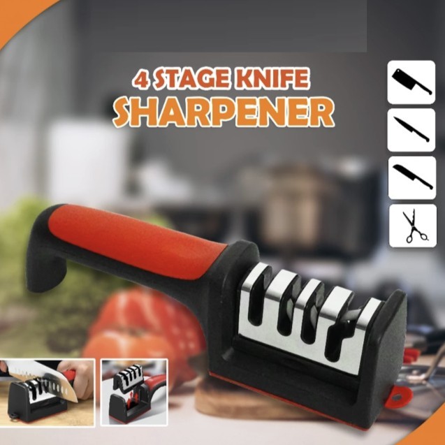 VINEX - Pengasah Pisau Stainless Steel Terbaik Stage Knife Sharpener 4-Stage Type Knife