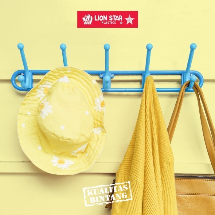 BEZTON Lion Star GB-1 Hanger Gantungan Baju Pakaian Pintu Tembok dengan Paku Kamar Mandi Jemuran Han
