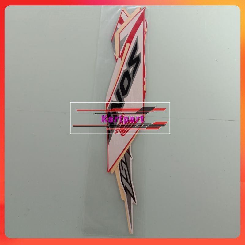 striping sticker Honda Sonic 2018 putih merah