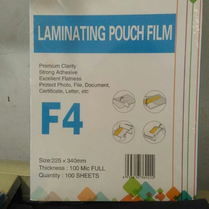 

PLASTIK LAMINATING BERKUALITA 100 MICRON FOLIO MEREK ZRM