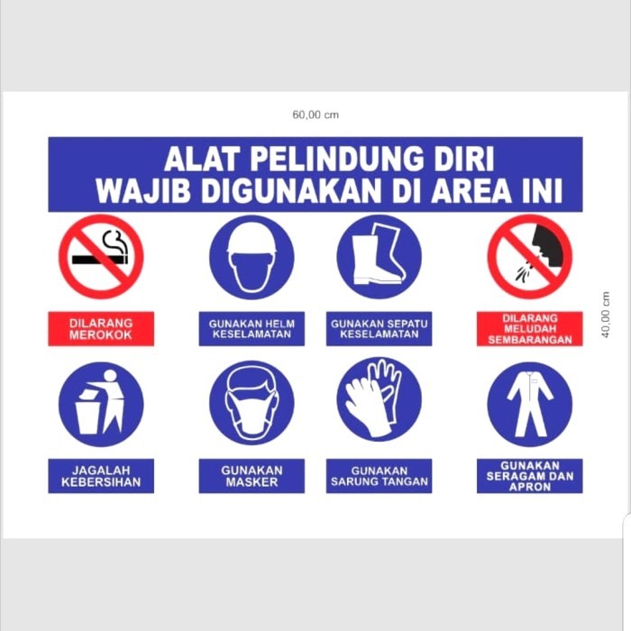 

SIGN AKRILIK K3 RAMBU SAFETY APD WAJIB ALAT PELINDUNG DIRI UK 30X40CM