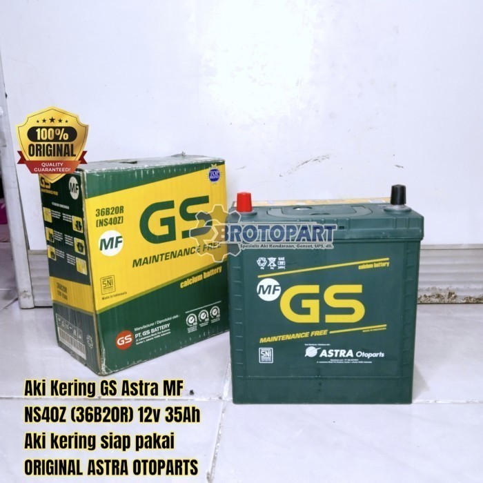 Aki Mobil Xenia, Granmax, Luxio, Terios GS ASTRA NS40Z MF Aki Kering ORIGINAL