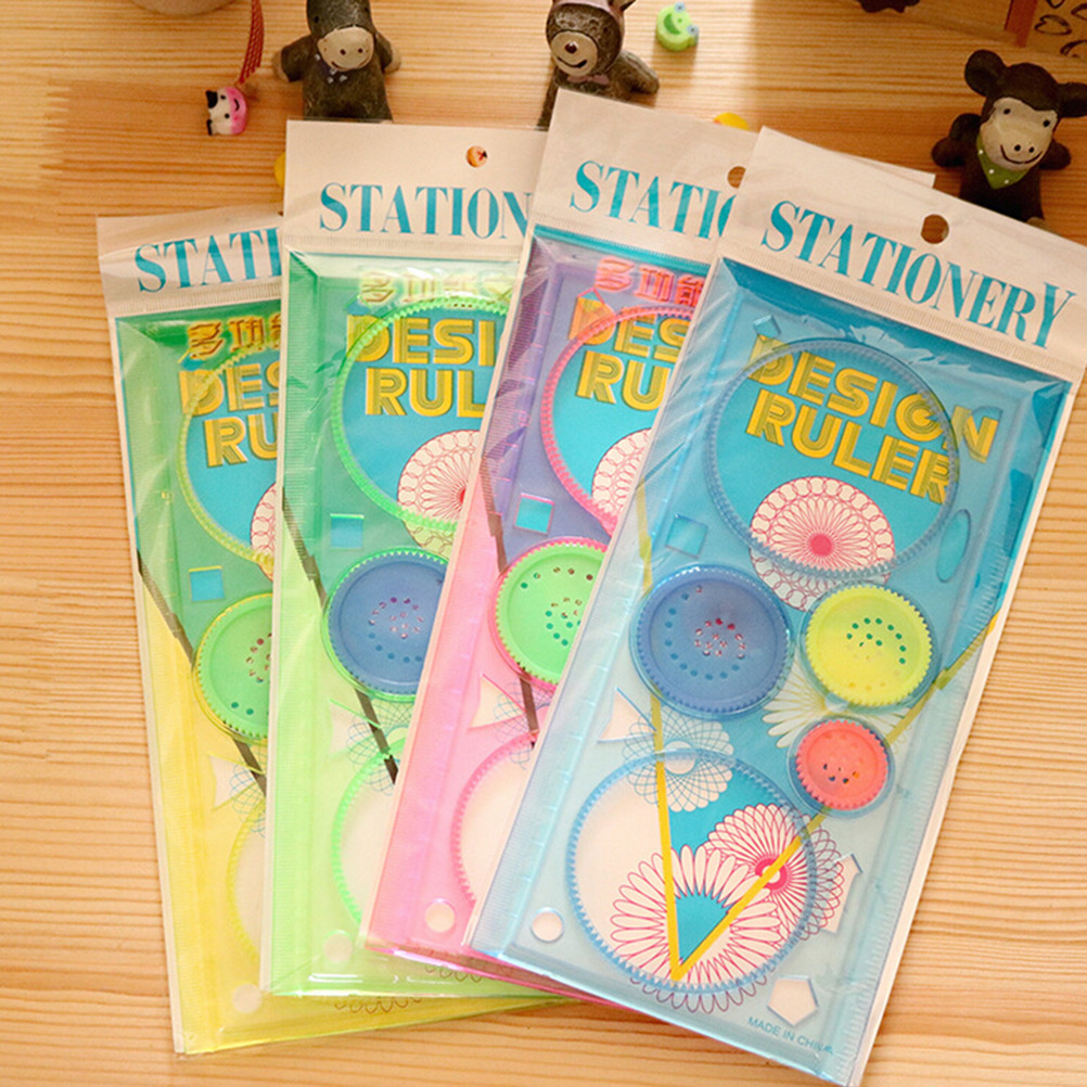 

1PC Hot Sale Spirograph Multifunctional Geometric Ruler Drafting Tools Stationery Students Drawing Toys Supplies