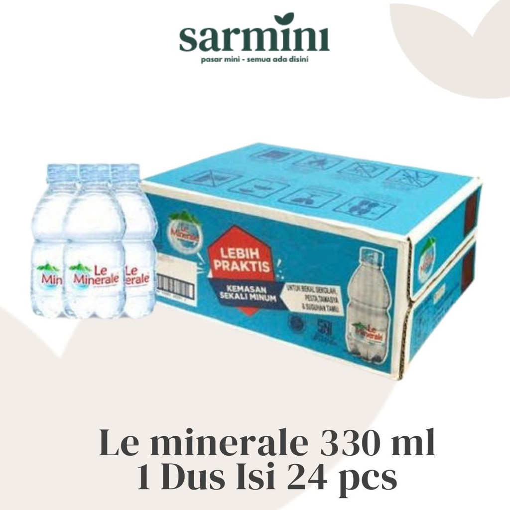 

Le Minerale 330ml 1 Dus Isi 24 pcs - Khusus Instan