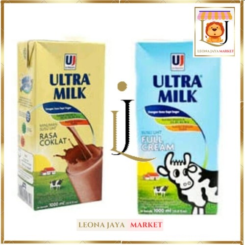 

LJ MARKET ULTRA MILK 1000 ML PLAIN / COKELAT (DUS ) -SUSU UHT