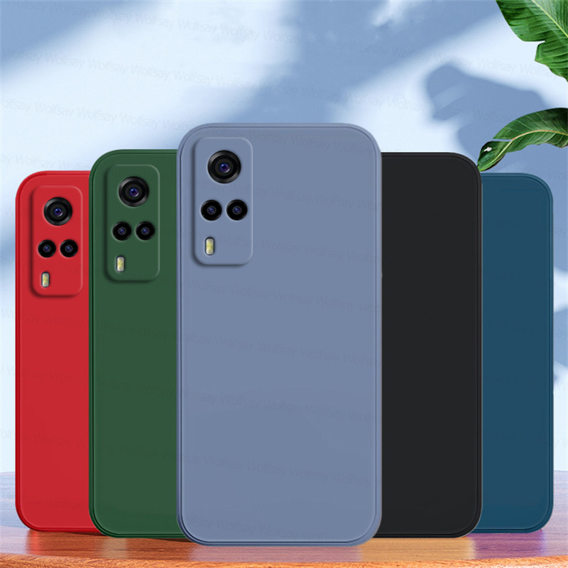 For Vivo Y53S Case Vivo Y31 Y51 Y51A Y51S Y33 Y53S Cover Case Shockproof Liquid Silicon Protective P