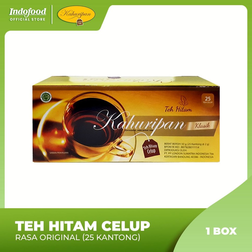 

Teh Kahuripan - Teh Hitam Celup rasa Original (1 kotak isi 25 kantong teh)