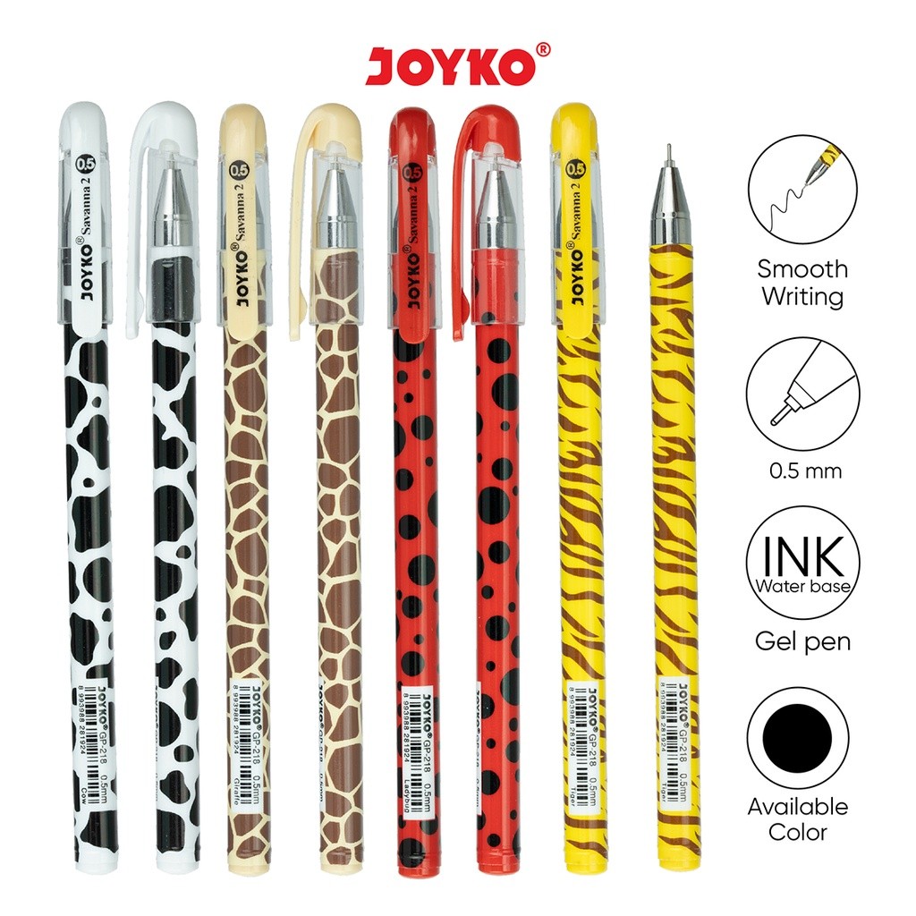 

(1 Pcs) Gel Pen Pulpen Pena Joyko GP-218 Savanna 2 0.5 mm