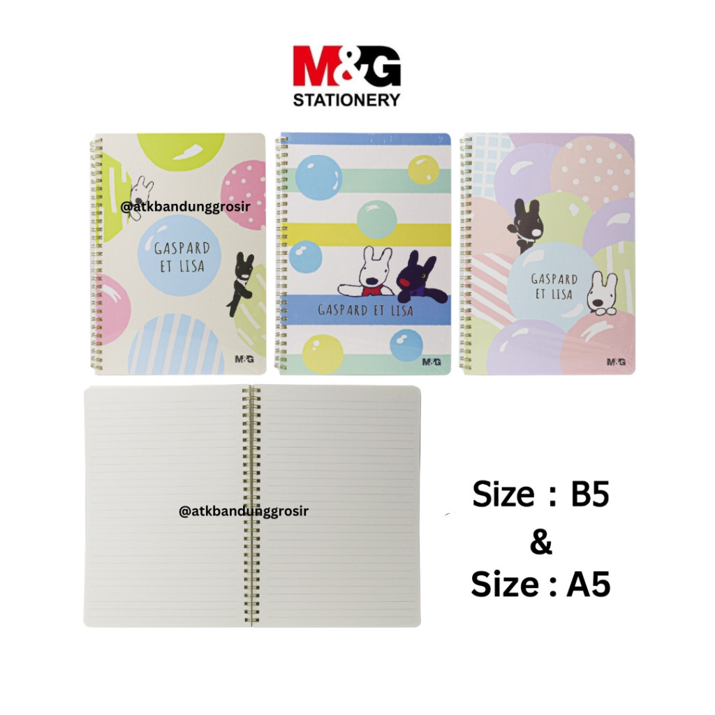 

Notebook Spiral M&G Gaspard Et Lisa Buku Tulis A5 & B5 60 Lembar #QPNDC008 #QPNDG020 SHESB