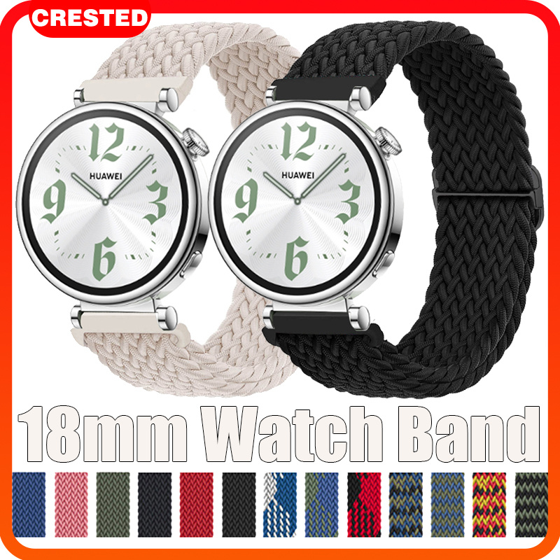 18mm Nylon Scrunchie Strap for Huawei Watch GT 6/5/4 41mm Garmin Venu 3/ 2S /Garmin Forerunner 265S/