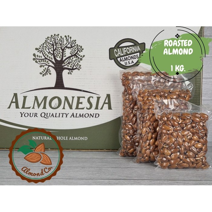 

Best Seller Almonesia Almond Panggang 1 KG Kacang Almond Premium Roasted