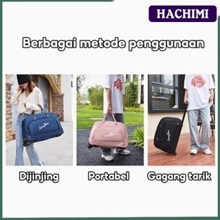 Hachimi Tas travel trolley/Tas penyimpanan kapasitas besar/Tas perjalanan/tas travelling/Koper/tas j