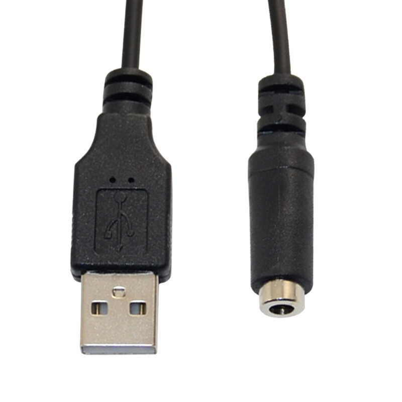 USB to DC 3.8*1.4 Female USB Cable Telescopic Spring Cable 5V 2A  Power Charging Cable