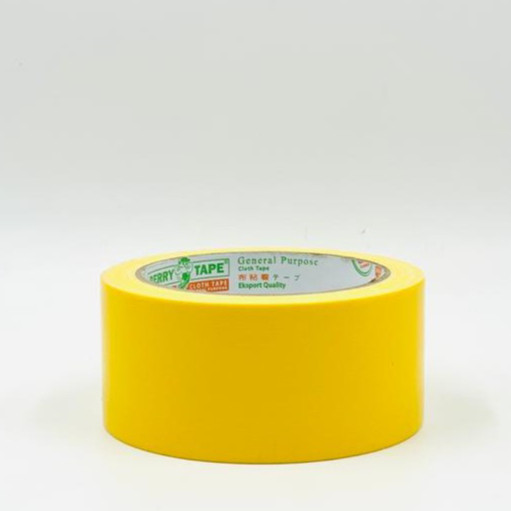 

LAKBAN KAIN BERRY KUNING / Cloth Tape Berry Kuning 2" Inch 46 MM x 10 Yard