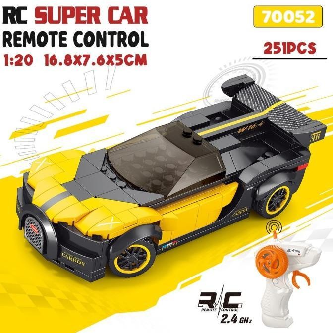 Mainan Remote Control Block Lego RC CAR Mobil Balap Charge Balok Hadiah Anak
