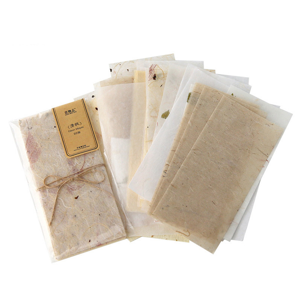 

30 Pcs Scrapbooking Tissue Paper Onion Skin Kraft Paper Scrapbook Decoration Special Material Floral Collage DIY Crafts Supplies