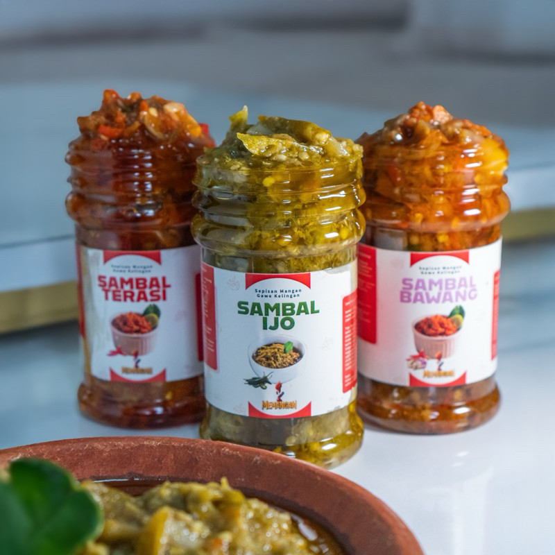 

Sambal Terasi Sambal Bawang Sambal Ijo 130gram by Memangan