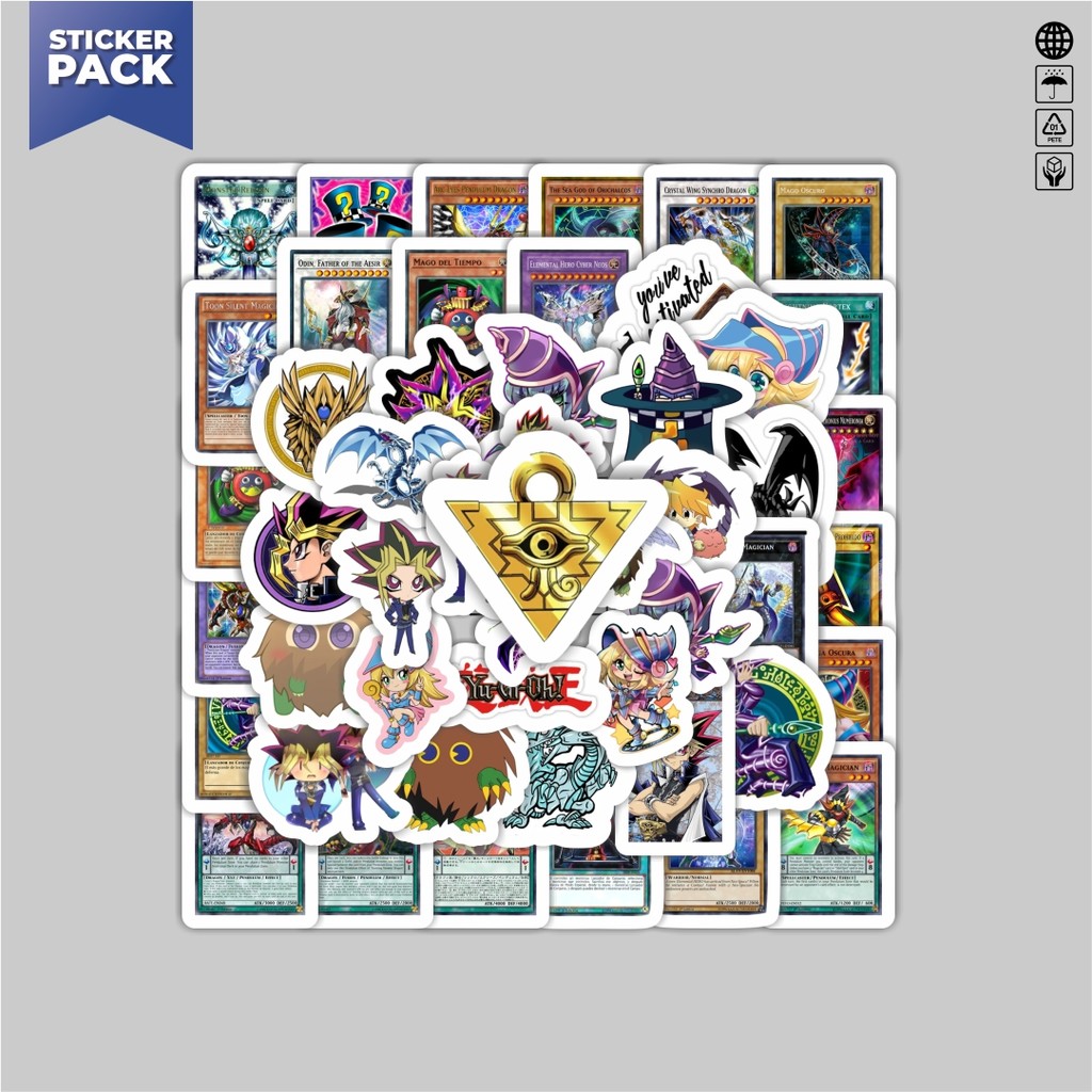 

[100PCS]Stiker Pack Stiker Anime Manga Yu-Gi-Oh! Aesthetic Vinyl Anti Air Dekorasi Sticker Laptop Buku Journal Koper Helm Casing HP Gitar Helm Skateboard