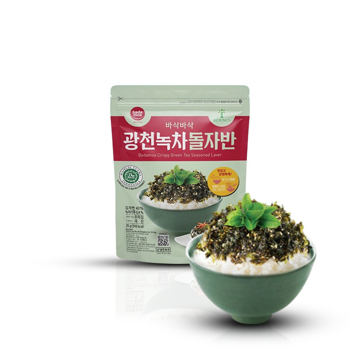 

BADAMOA Crispy Seasoned Laver Green Tea 35g