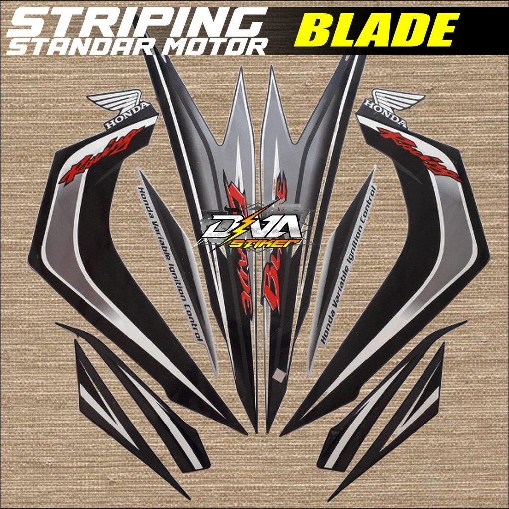 STIKER STRIPING HONDA BLADE 2012 HITAM
