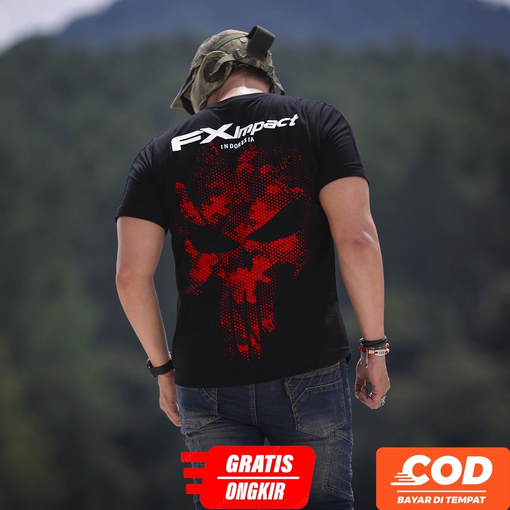 (COD) KAOSBOS.ID - Kaos Distro Pria Hitam Tactical FX Impact