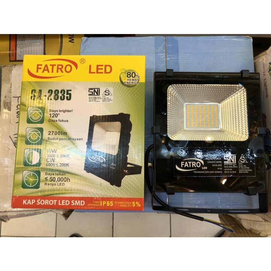 Lampu Sorot LED 30watt Fatro SNI / Kap sorot / Spotlight led