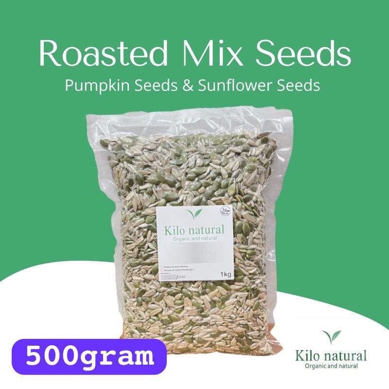 

New Roasted Mix Seeds 500gr / Mix Pumpkin Sunflower Panggang 500gram Terlaris