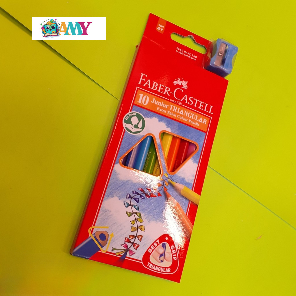 

FABER CASTELL JUNIOR TRIANGULAR COLOUR 10 AMY STASIONARY