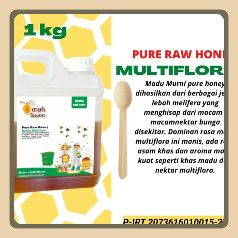 

Madu Murni Madu Mentah Pure Raw Honey Multiflora Grade A 1kg