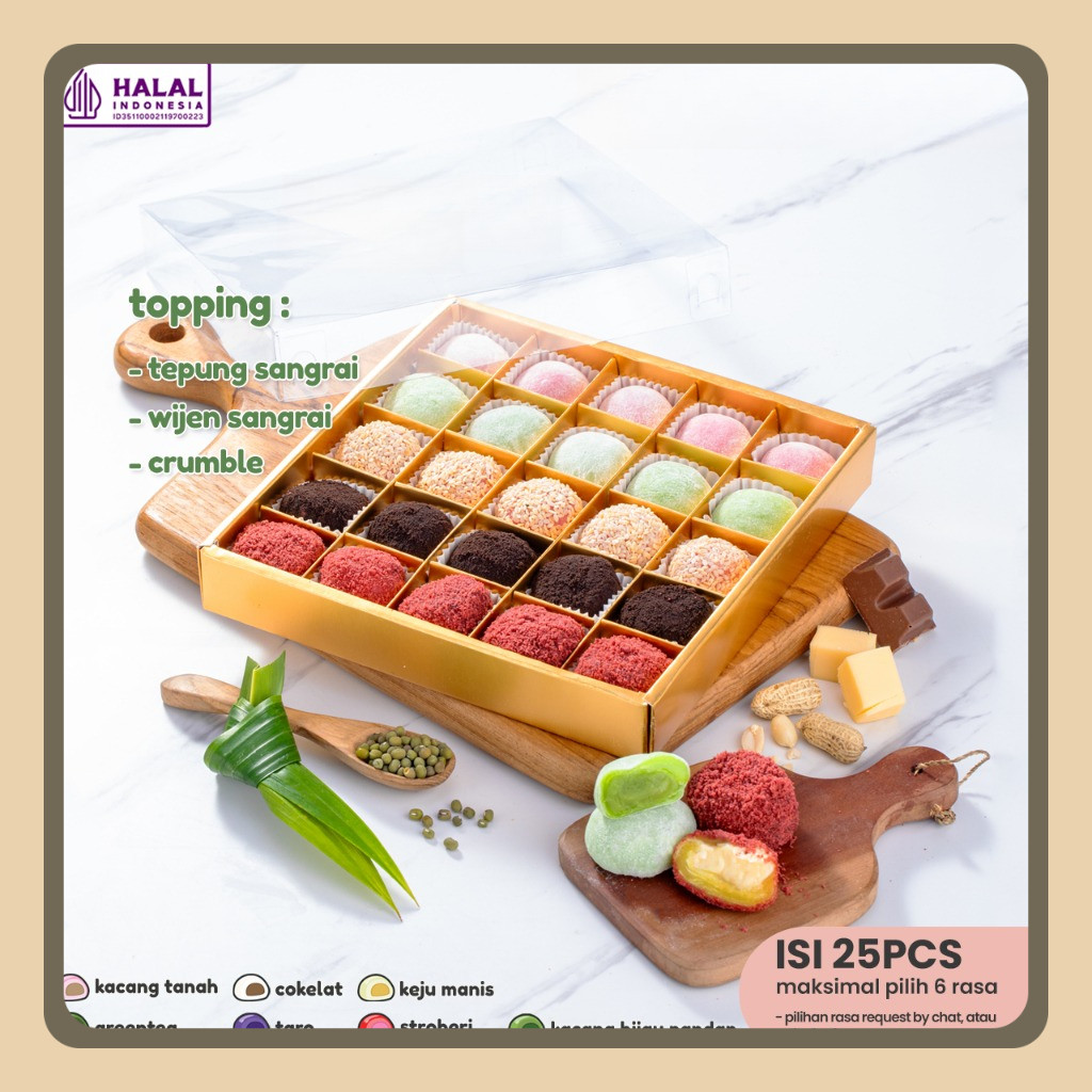 

Mochipa - Kue Mochi Isi 25pcs Varian Rasa Beragam