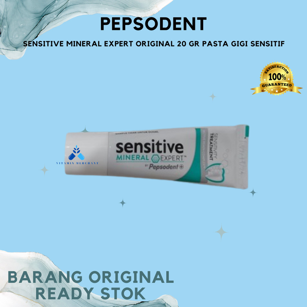 PEPSODENT SENSITIVE MINERAL EXPERT ORIGINAL 20 gr pasta gigi sensitif - sensitreatment - vm2