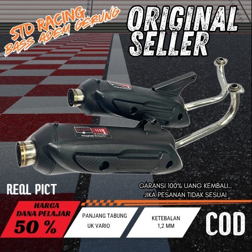 knalpot standar racing moncong shijiro suara bass adem beat karbu vario 125 new beat deluxe