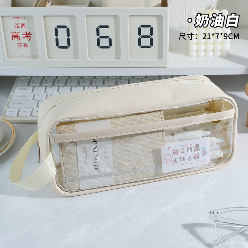 

Transparent Pencil Case Korean Stationery Pen Case Estu e Escolar Large Capacity Pencil Box Kalemlik S ool Supplies Pencilcase