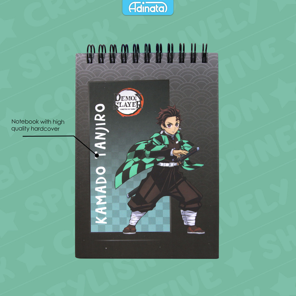 

Demon Slayer Tanjiro A6 Memo Spiral Notebook 2536-4316 - Adinata / Buku Catatan / Memo