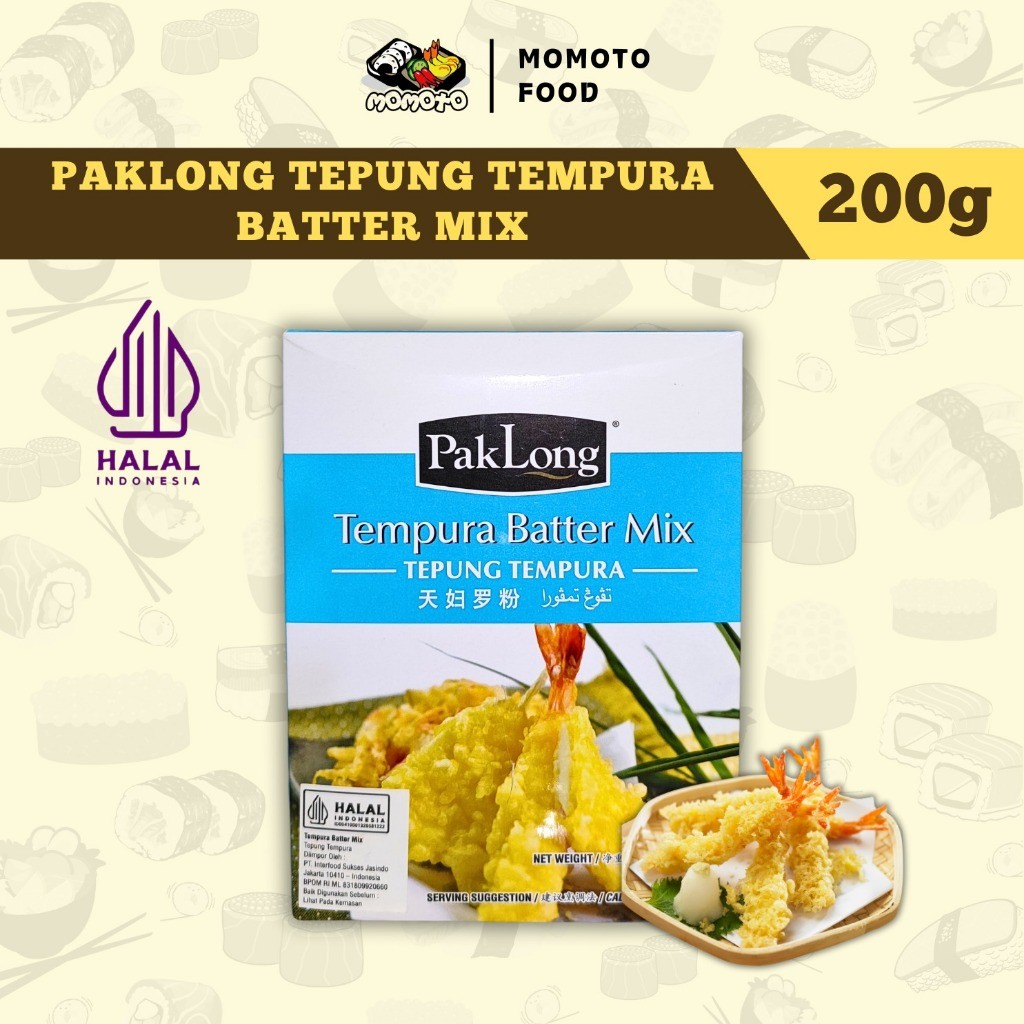 

Paklong Tepung Tempura Batter Mix Pak Long Udang Seafood Premix Bumbu Jepang 200 gram Halal