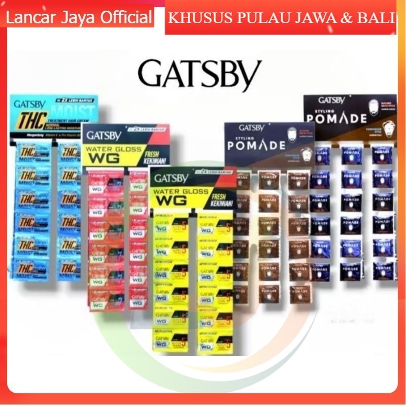 [RETAIL] GATSBY SACHET RENCENG ISI 12 SACET | GATSBY THC SACHET | GATSBY WG SACHET | GATSBY POMADE S