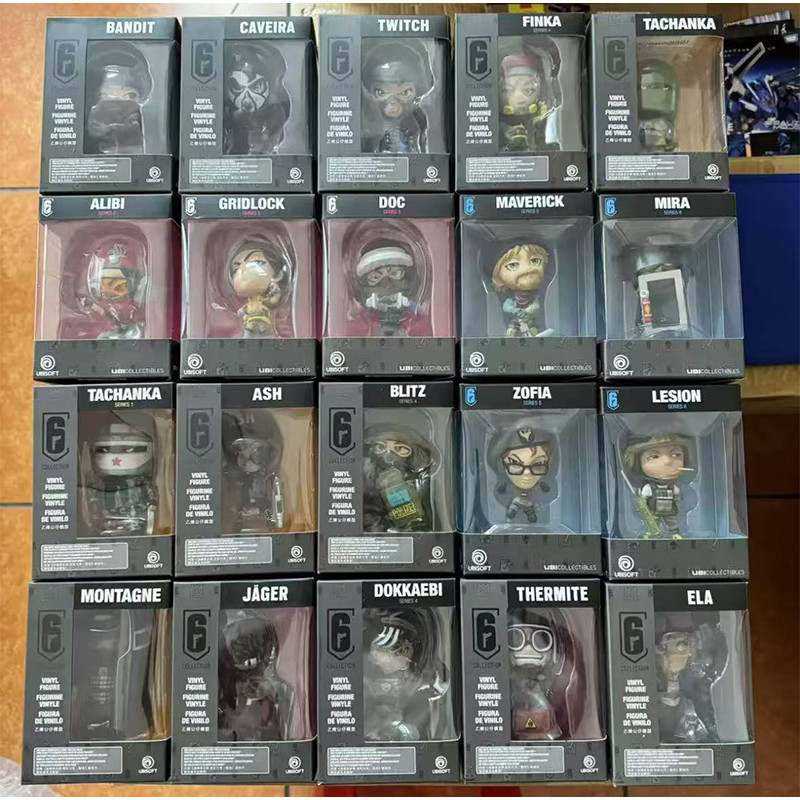 Genuine Rainbow Six Siege R6 Q Version Doll 10cm Figure Toy Thermite Action Figure Hot Desktop Decor