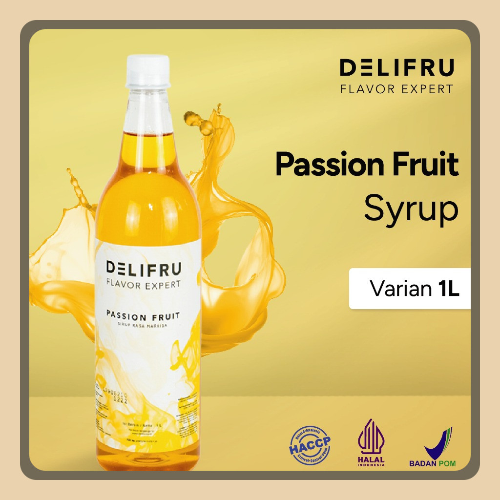 

Syrup Passion Fruit Delifru 1 Liter - Sirup Markisa Premium