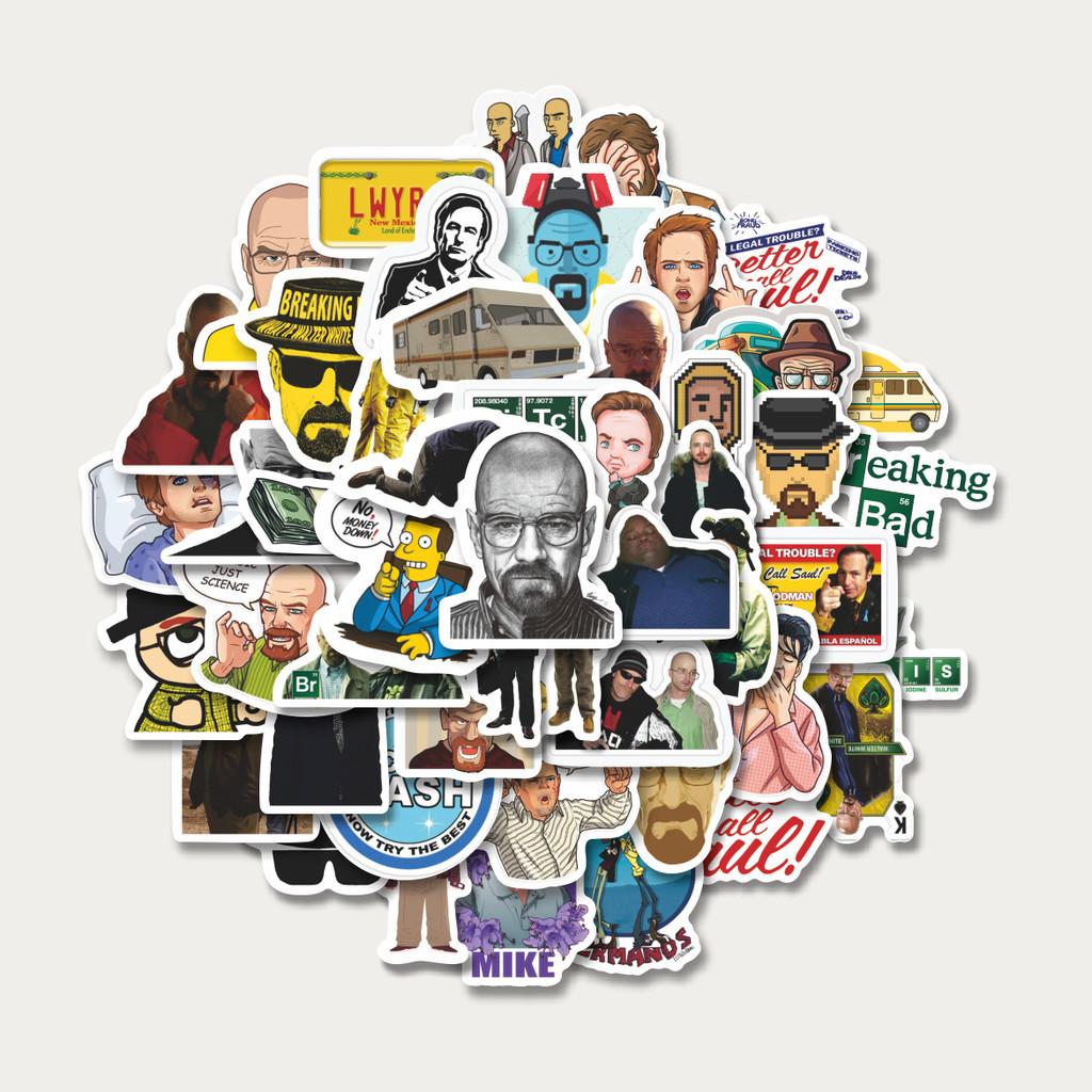 

Sticker Pack Stiker Kartun FIlm Breaking Bad | Sticker TUMBLR | Stiker LAPTOP KOPER HELM