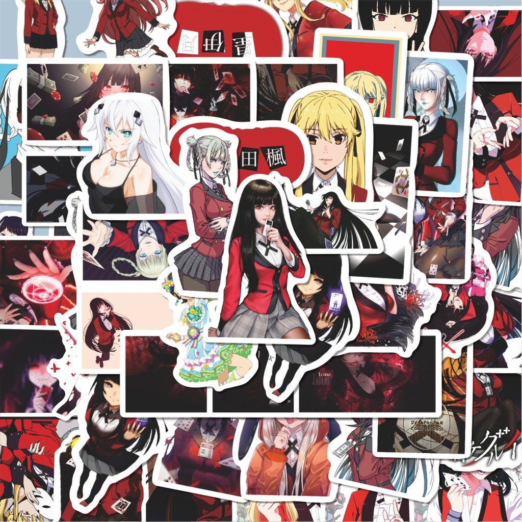 

100PCS Lucu Sticker Anime Kakegurui Sticker Stiker Aesthetic Stiker Anti Air Stikers Berperekat Waterproof sticker decal buat Motor Helm Buku Journal Koper Casing HP Laptop Botol Minum Hadiah anak