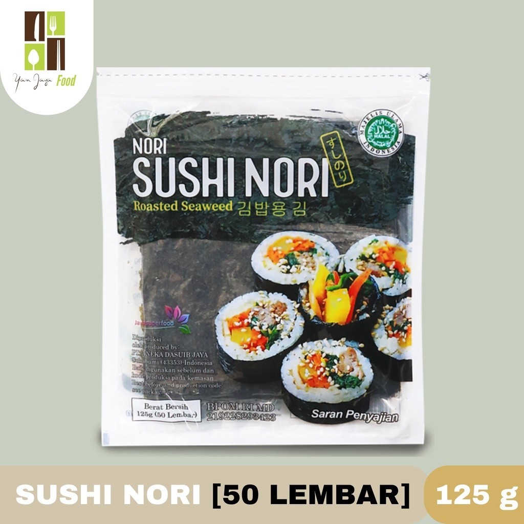 

Sushi Nori Halal Seaweed Rumput Laut Sushi Untuk Kimbab/Gimbab ISI 5/10/20/50 Lembar