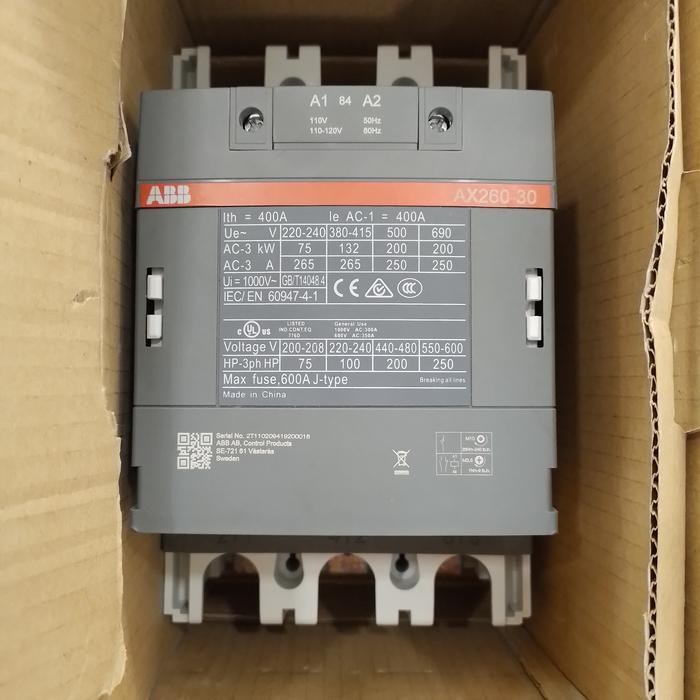 Kontaktor ABB 260-30-11-84 110VAC contaktor abb ax260-30 110V