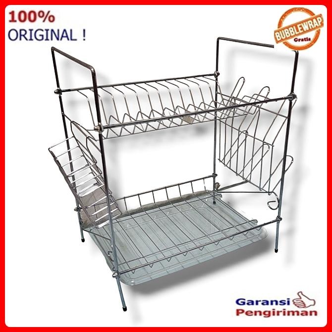 Rak Piring Rak Piring Susun Rak Piring Stainless Tebal 35 Cm Kualiatas Tebal HA 1136