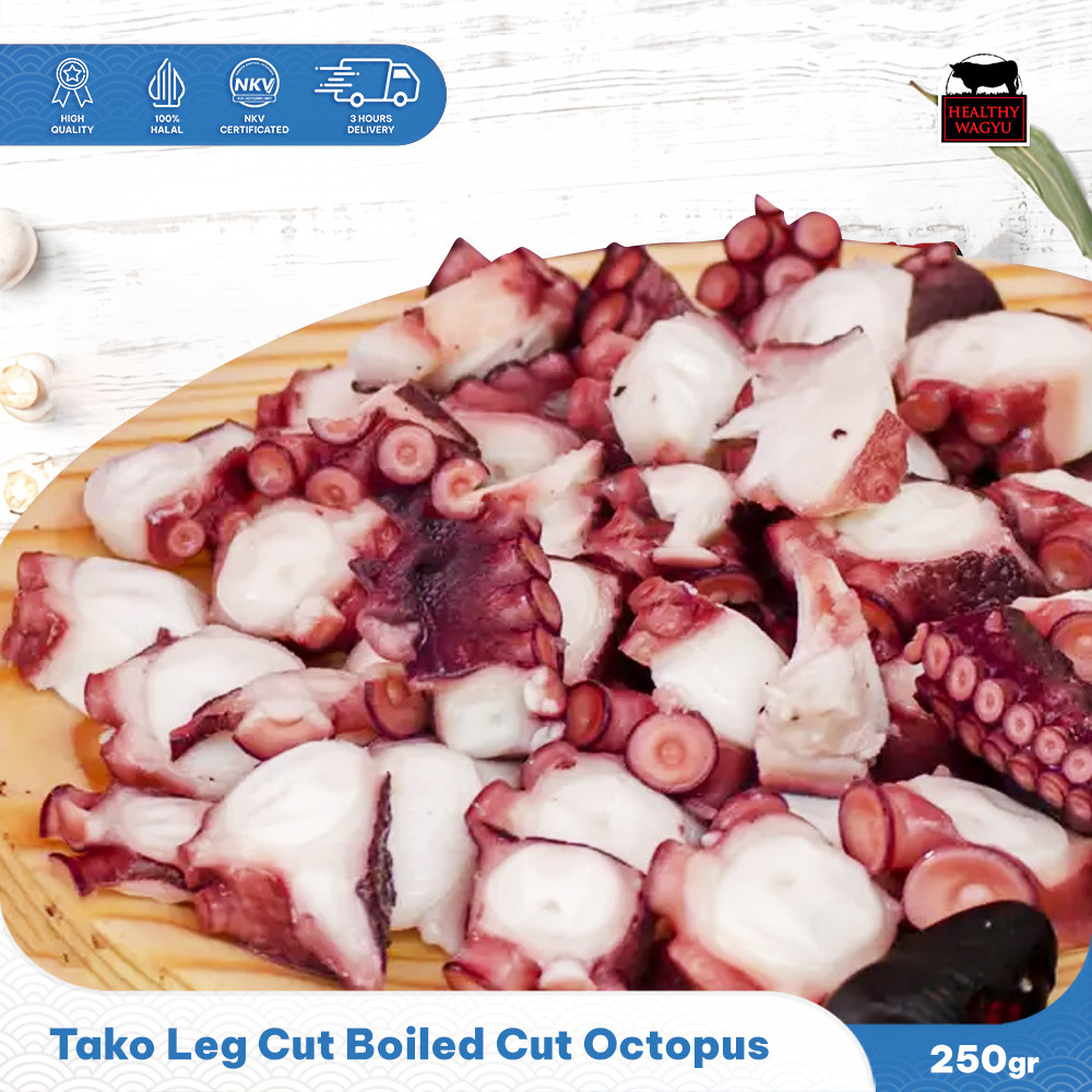 

Tako Leg Cut Boiled Cut Octopus Kaki Gurita Potong 250 Gram Healthy Wagyu
