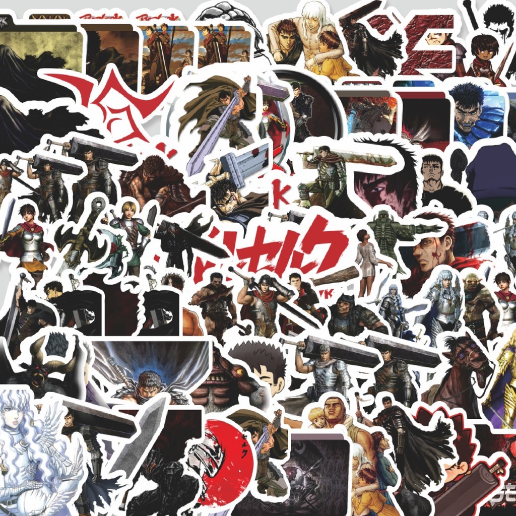 

Stiker Cutting Pack Stiker Anime Berserk Isi 100Pcs Series Aesthetic Lucu Keren Untuk Koper Bahan Vynil