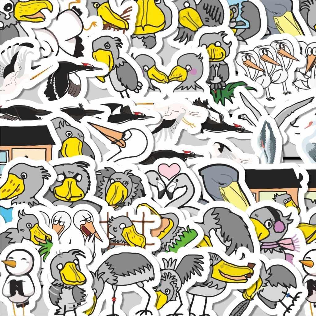 

Stiker Cutting Pack Sticker Hewan Bangau Isi 100Pcs Series Aesthetic Lucu Keren Untuk Koper Bahan Vynil