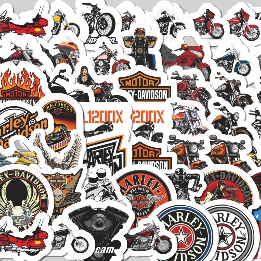 

Stiker Cutting Pack Stiker Motor Harley Davidson Isi 100Pcs Series Aesthetic Lucu Keren Untuk Koper Bahan Vynil